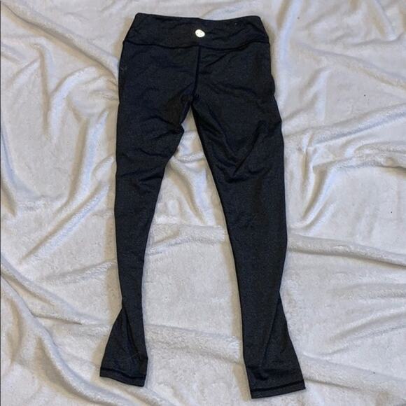 GWC Gray and Black Full-Length Leggings | Sz L - Picture 6 of 6